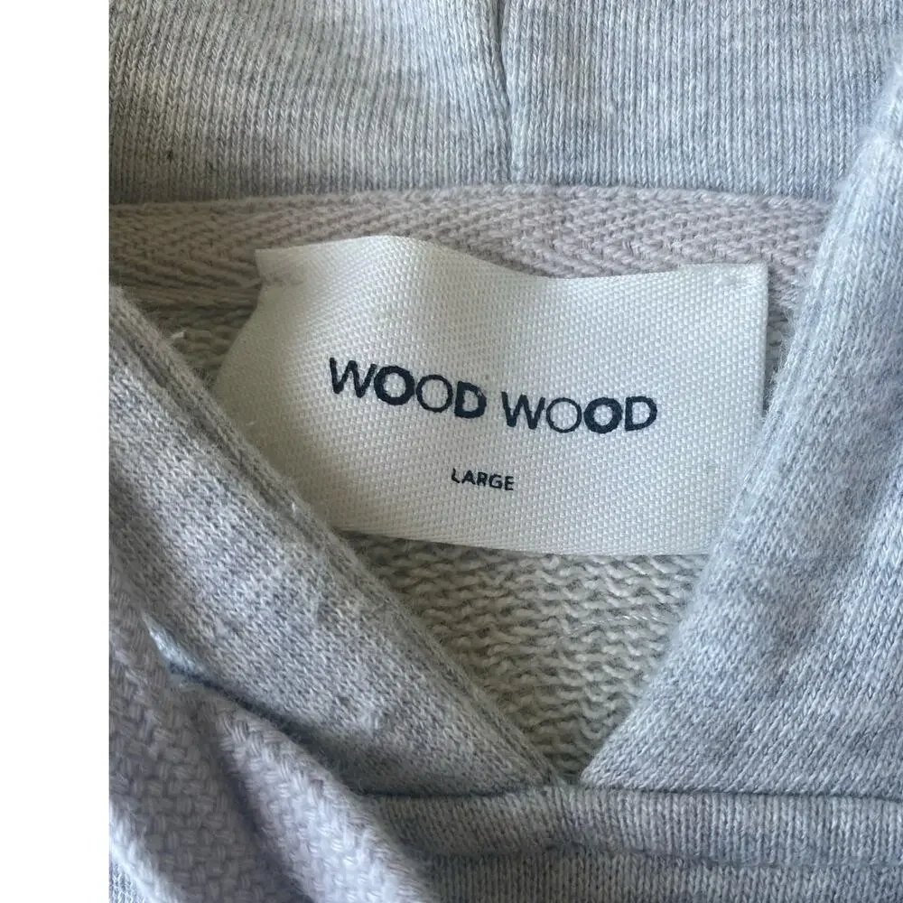 WOOD WOOD Men's Gray Heathrow Pullover Hoodie Size Large